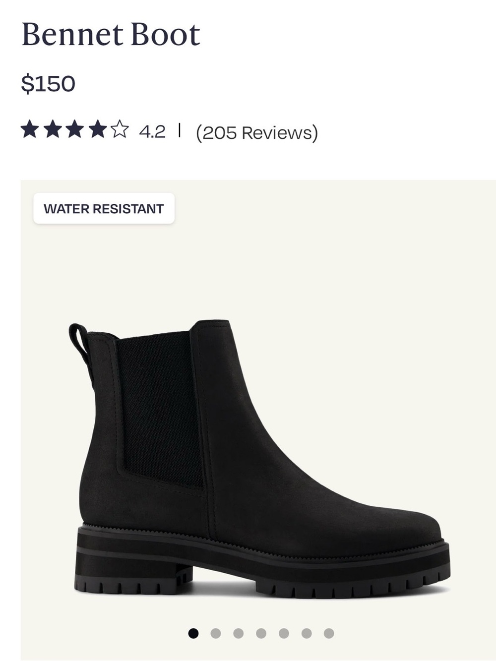 Toms Black Chelsea Lug Ankle Boot